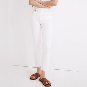 NEW petite perfect vintage crop jean Madewell white 26P